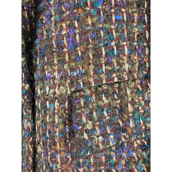 Vintage Herbert Grossman Women's 6 Brown Gold Metallic Tweed Blazer - Picture 2 of 8
